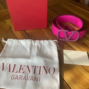 Rare, VALENTINO pink rhinestone belt Valentino Garavani | Accessories | Rare Valentino Pink  main image 2